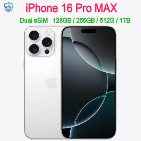 蘋果 iPhone 16 Pro Max 智慧型手機，6.9 吋（美版原裝），256GB/512GB，5G，iOS 18，超視網膜 XDR OLED 顯示屏